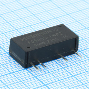 F0505S-1WR2, Преобразователь DC/DC на печатную плату 1 Вт, вход 4.5...5.5 В, выход 5 В/0.2 А, 1 Вт (THТ)