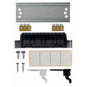 Корпус пластиковый навесной на 4 модуля ЩРН-П-4 IP41 UNION Compact черная прозрачная дверь UIC-KP12-N-04-41-K01