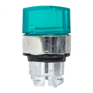 Исполнительный механизм переключателя ХB4 зеленый на 3 положения возвратный без фиксации, с подсветкой с короткой ручк IP65 EKF XB4BD3L-G-65