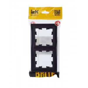 Рамка 2-м IP44 BRITE РУ-2-БрЧ-44 черн. BR-M22-44-K02