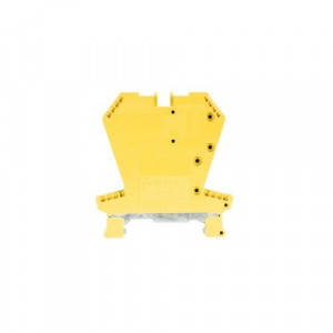 Заземляющая клемма WK 4 E SL, Заземляющая этажная клемма, 2 этажа, тип фиксации провода: винтовой, номинальное сечение: 4 мм кв., ширина: 6 мм, цвет: желто-зеленый, тип монтажа: DIN35