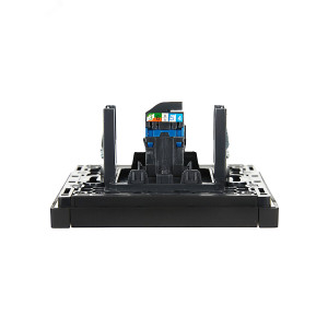 FORTE&PIANO Розетка компьютерная RJ45 кат.6 FP131 черный IEK FP-K10-2-K02