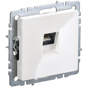 Розетка компьютерная СП RJ45 кат.5E BRITE РК10-БрБ бел. BR-K10-1-K01