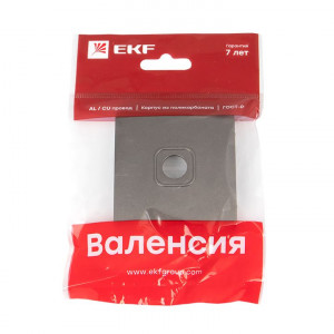 Валенсия лицевая панель розетки TV 1-местная 75Ом 5-862МГц графит EKF PROxima