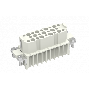 Розеточная контактная вставка SD-025-FC, Розеточная контактная вставка, обжимная фиксация, 25 полюсов + PE, типоразмер 16A, 250V, 10A, (обжимные контакты поставляются отдельно)