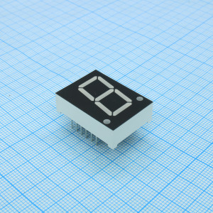 FYS-8011BUE-11, 1 разрядный индикатор 20,4мм/оранжевый /625нм/60-120мКд/ОА