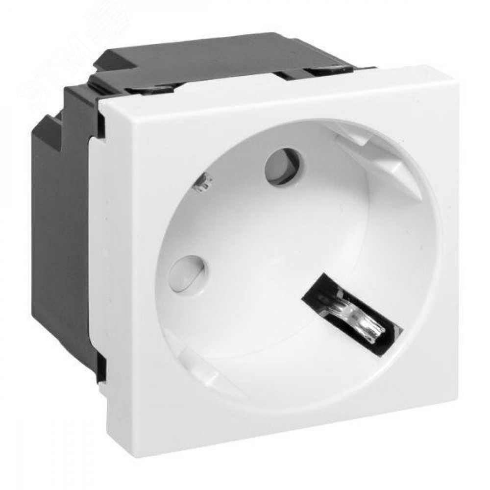 Изображение товара Розетка EKF 45х45 с заземлением 45 градусов и быстрозажимными клеммами