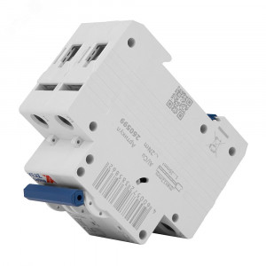 Выключатель автоматический модульный 2п C 16А 6кА OptiDin BM63-2C16-УХЛ3 КЭАЗ 260599