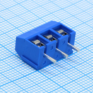 GT301-5.0-03P-12-00, Винтовой клеммный блок с защитой провода, 3 контакта. Серия GT301-5.0