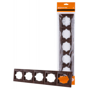 Рамка 5-ти постовая горизонтальная венге "Лама" SQ1815-0437