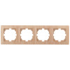 Рамка для розеток и выключателей Solo 4-504-11 на 4 поста, СУ, сосна Б0043430
