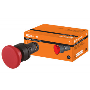 Кнопка грибовидная SB7-CC45 d35мм 1з+1р красная SQ0746-0047