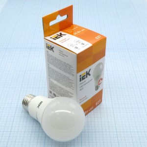 Лампа LED IEK 20W тёпл (246), E27,3000k,A60,118*60,1800Lm