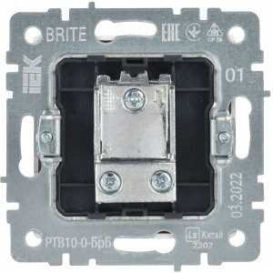 BRITE Розетка TV проходная РТВ10-0-БрБ белый BR-A10-P-K01