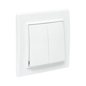 Выключатель 2-кл. СП Минск 10А IP20 бел. Basic ERV10-023-10