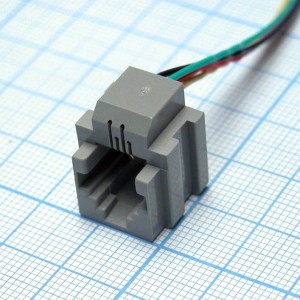 TJ6P4C розетка с проводом  101 623K, TJ6P4C розетка с проводом