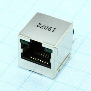 1-1734577-1, Модульный разъем, Cat3, RJ45, Гнездо, 8 контакт(-ов), 8 вывод(-ов), 1 порт(-ов)