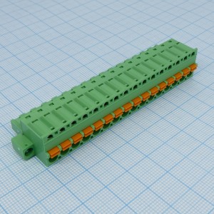 2EDGKDM-5.08-16P-14-00A(H), Нажимной безвинтовой клеммный блок 16 контактов шаг 5.08мм