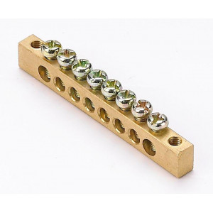 Шина нулевая 8 групп/крепеж по краям 6х9мм 32002DEK