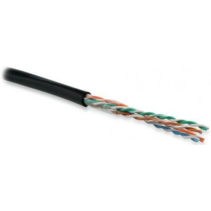 Кабель витая пара U/UTP кат.5E 4х2х24AWG solid PE Outdoor UUTP4-C5E-S24-OUT-PE-BK-500 черн. (м) 49118