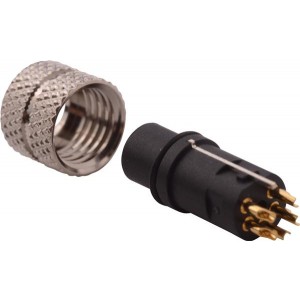 854-005-203RLS1, Цилиндрические метрические разъемы M8 5 Pos F Sold cup Cbl mnt