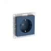 ATLASDESIGN РОЗЕТКА с заземлением, 16А, быстрозажимные клеммы, АКВАМАРИН ATN001143S