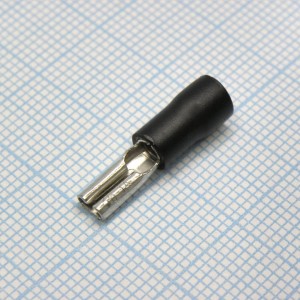 FDD2-110(8)  Black, наконечник кабельный ножевой (гнездо) с изоляцией 0.8х2.8мм, сеч. пров. 1.5-2.5мм2