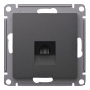 Розетка компьютерная AtlasDesign RJ45 кат.5E механизм базальт SE ATN001483