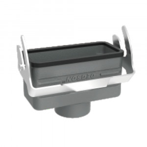 Крышка разъема D16B-CCT-1L-PG21, Крышка разъема на кабель, типоразмер 16B, с уплотнителем, 1 отверстие с резьбой для кабельных вводов PG21, с верхним расположением, с одной защелкой, материал корпуса: алюминиевый сплав