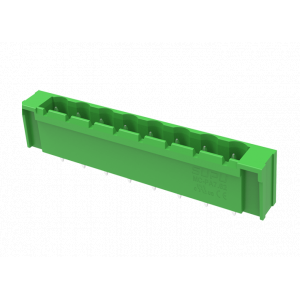 Вилочный разъем на плату MC-PA7.62V22-I-0002, Вилочный разъем, вертикальный, на плату, шаг: 7.62 мм, 22 полюса, фиксация на плате пайкой, исполнение: с дополнительной фиксацией на плате, 630V, 18A, цвет: зеленый