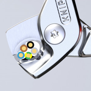 Кабелерез KN-9511160, с пошаговым резом для резки одно- и многожильных алюминиевых и медных кабелей сечением до 50мм2