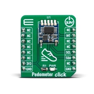 MIKROE-3567, Инструменты разработки датчика ускорения Pedometer Click
