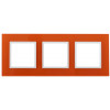 14-5103-22 Рамка на 3 поста, стекло, Elegance, оранжевый+бел (5/25/900) Б0034513
