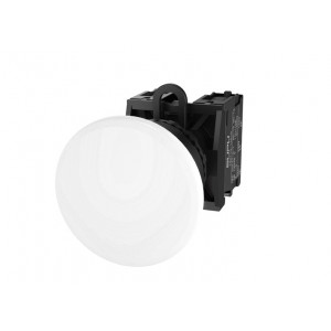 Кнопка грибовидная (белая) TS2510-0FM50-S20, Кнопка грибовидная, без блокировки, без подсветки, пластиковое переднее кольцо, с мгновенным нажатием, с контактной группой 2NO, диаметр головки кнопки 40 мм, диаметр посадочного отверстия: 22 мм, цвет: белый