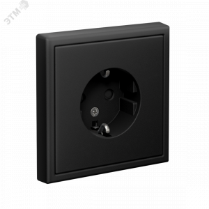 Розетка ArtGallery 16А с заземл. защ. шторки механизм карбон SE GAL001045