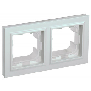 BRITE Рамка 2-мест. IP44 РУ-2-БрЖ-44 жемч. BR-M22-44-K36