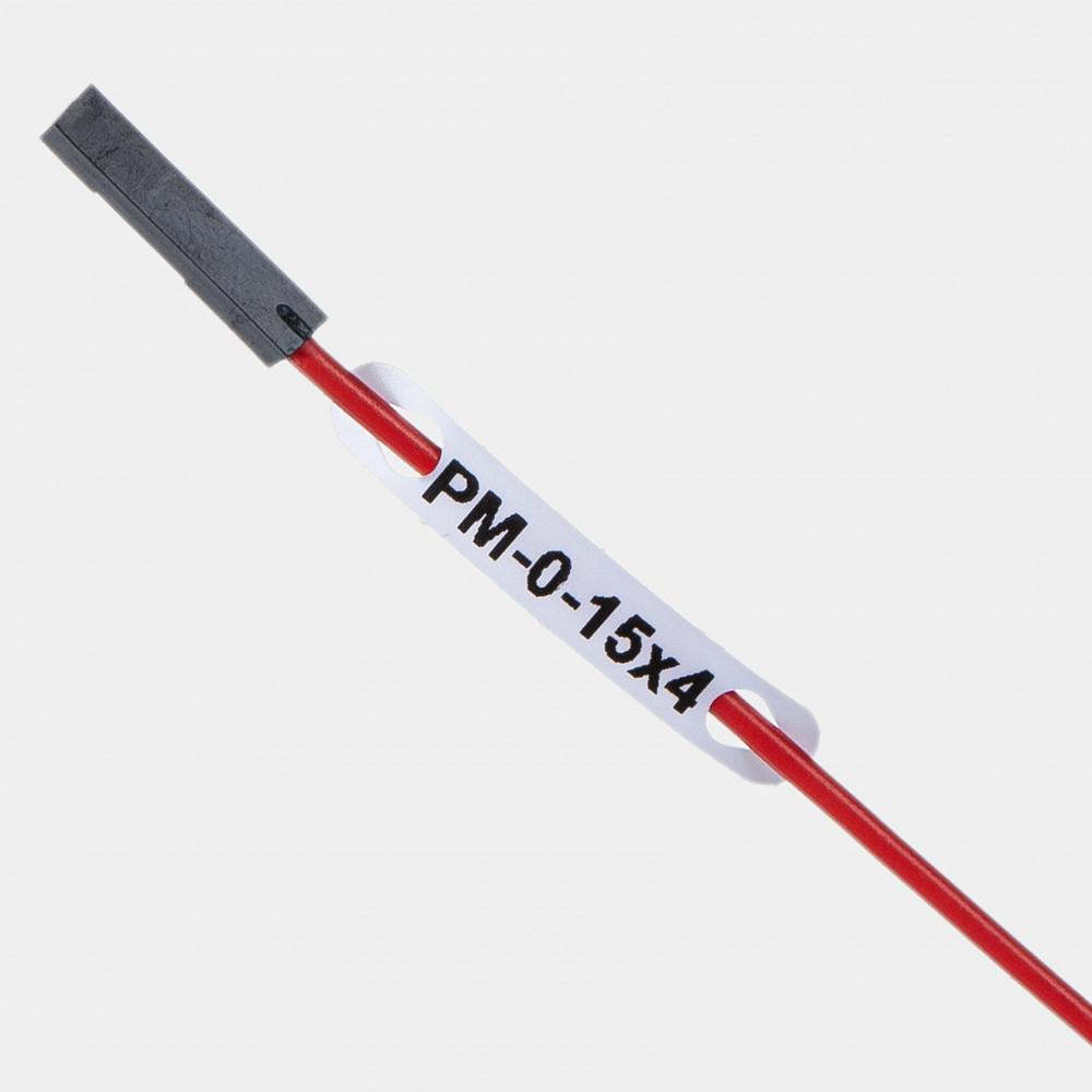 Изображение товара Маркер продеваемый PM-0-15x4 W белый для проводов 3000 шт