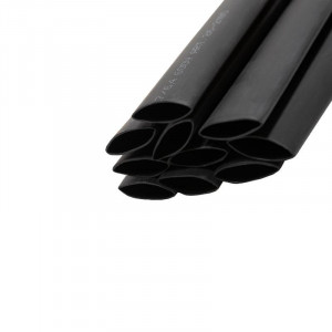 Трубка термоусадочная СТТК (2:1) 12,7/6,35 черная, двустенная клеевая термоусаживаемая трубка в метровой нарезке
