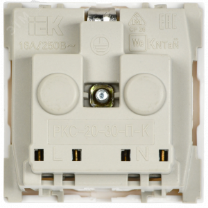 Розетка 1-м 2мод. Праймер РКС-20-30-П-К 45х45 с заземл. бел. IEK CKK-40D-RSZB2-K01-K