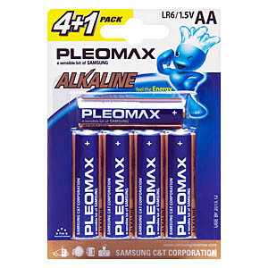 Батарейки Pleomax LR6-4+1BL Alkaline (50/500/18000) (кр. 5шт) [C0021215]