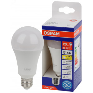 Лампа светодиодная LED 20Вт Е27 2700К 2452Лм груша 220В (замена 250Вт) OSRAM 4099854185427