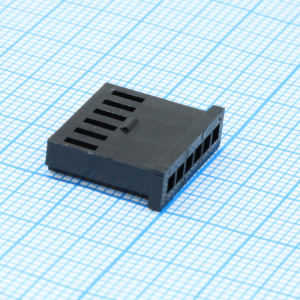 I-DS1070-07-SCB01X6, Корпус разъема розетка 1х6 контактов шаг 2.54мм