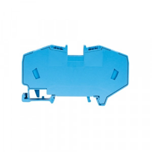 Проходная клемма WKF 16/35 BL, Проходная клемма, тип фиксации провода: пружинный, номинальное сечение: 16 мм кв., 76A, 800V, ширина: 12 мм, цвет: синий, тип монтажа: DIN35