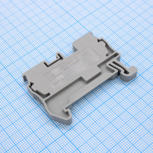 GW2.5-2-GY, Проходная клемма, тип фиксации провода: пружинный, номинальное сечение: 2,5 мм кв., 24А, 800V, ширина: 5 мм, цвет: серый, тип монтажа: DIN35