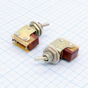 МТ1, Переключатель тумблерный. 1 контактная группа Рабочее напряжение, 250В. Ток 3А