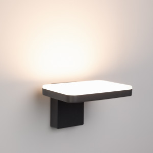 Светильник LGD-TENT-WALL-9W Warm3000 (GR, 110 deg, 230V) 029977, Настенный светильник для подсветки входных групп и фасадов зданий. Цвет ТЕПЛЫЙ БЕЛЫЙ 3000К, 9Вт (830лм). Влагозащищенный корпус IP65 - серый алюминий, экран из поликарбоната. Питание 220В, мощность 9Вт. Размеры ДхШхВ 200х176х125мм.