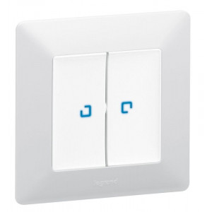 VLN-l БЕЛ Выкл 2-кл с подсвкой 752428