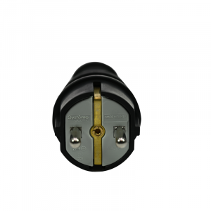 Вилка MultiSet 2К+З 16А/250В IP44 прямая каучуковая черн. SE MST4001BK