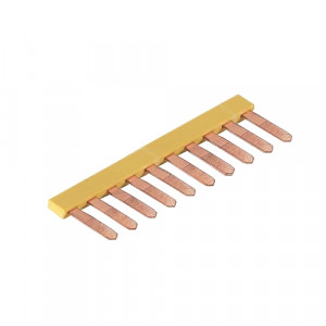 Соединительная перемычка IVB 0,5 WK4.. - 10, Соединительный мостик, для установки в зажимную клетку, толщина 0,5 мм, изолированный, 10 полюсов, для клемм: WK 4 / U; WK 4 TK, цвет: желтый