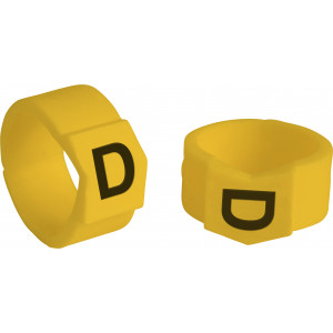 brd333713, SCNG-61-D клипсы жёлтые, 50шт/упак, для провода 15,1-19,0мм диаметра, легенда D